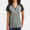 Ladies PosiCharge ® RacerMesh ® Raglan Heather Block Polo Thumbnail