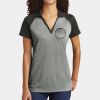 Ladies PosiCharge ® RacerMesh ® Raglan Heather Block Polo Thumbnail