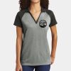 Ladies PosiCharge ® RacerMesh ® Raglan Heather Block Polo Thumbnail